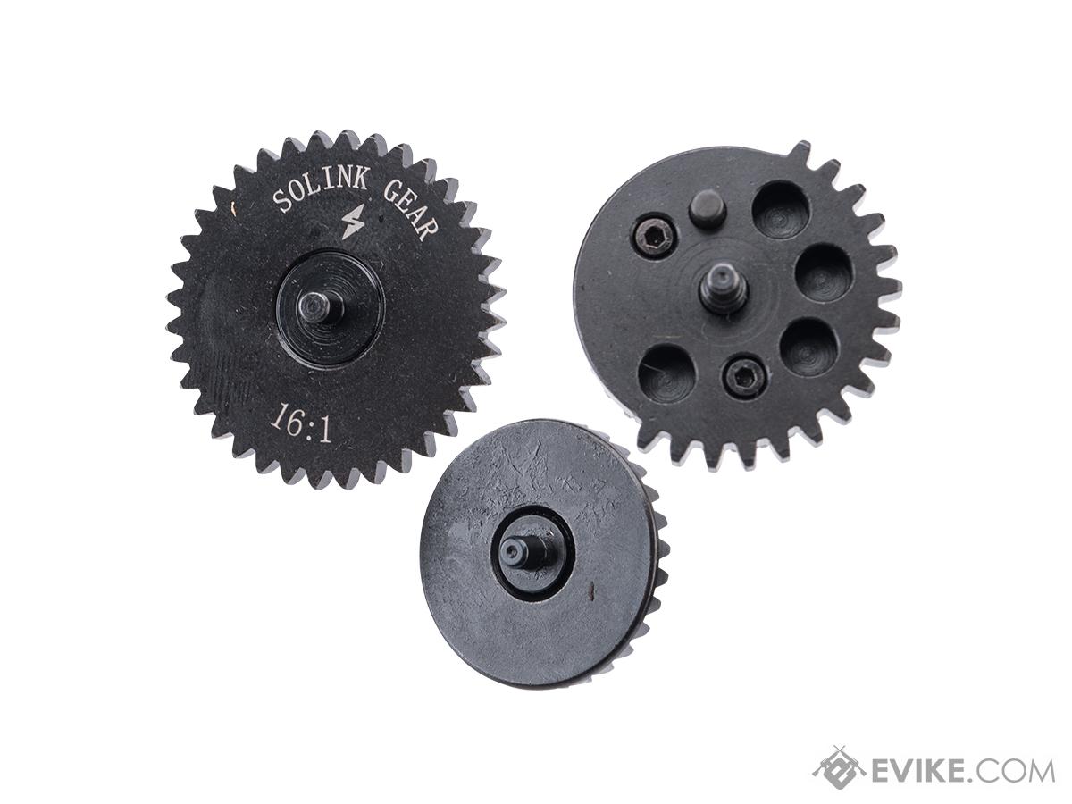 Solink Motor High Speed CNC Steel Gear Set for Airsoft AEG Rifles (Model: 16:1)