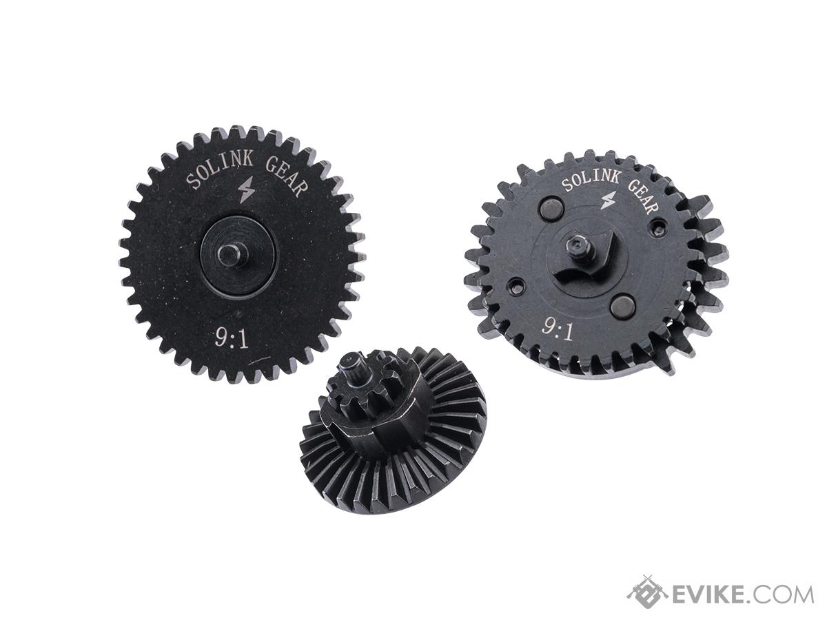 Solink Motor High Speed CNC Steel Gear Set for Airsoft AEG Rifles (Model: 9:1)