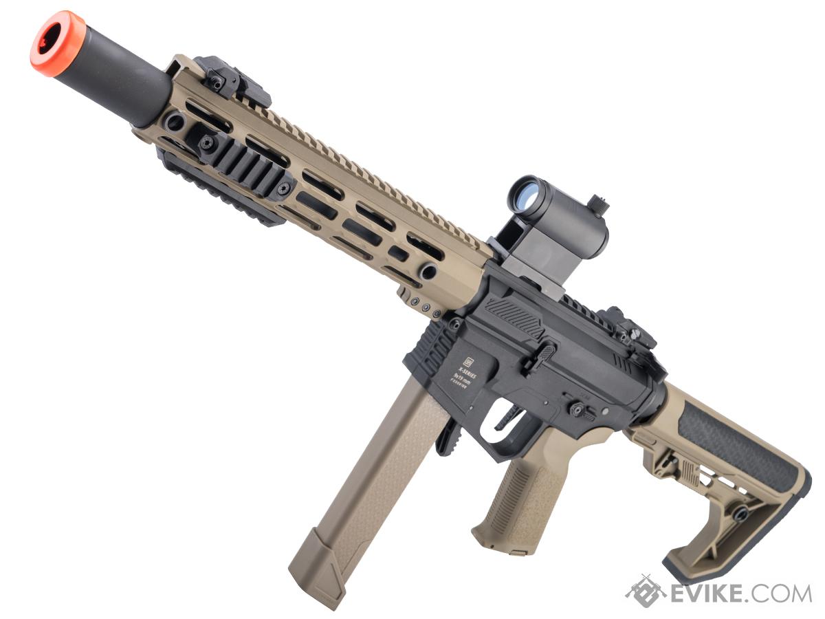 Specna Arms X-Series FLEX ETU Airsoft AEG Pistol Caliber Carbine w/ HAL MOSFET (Color: Black & Tan)