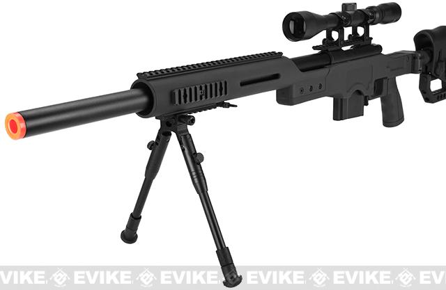 Well MB4411D With Scope And Bipod Airsoft Sniper Black