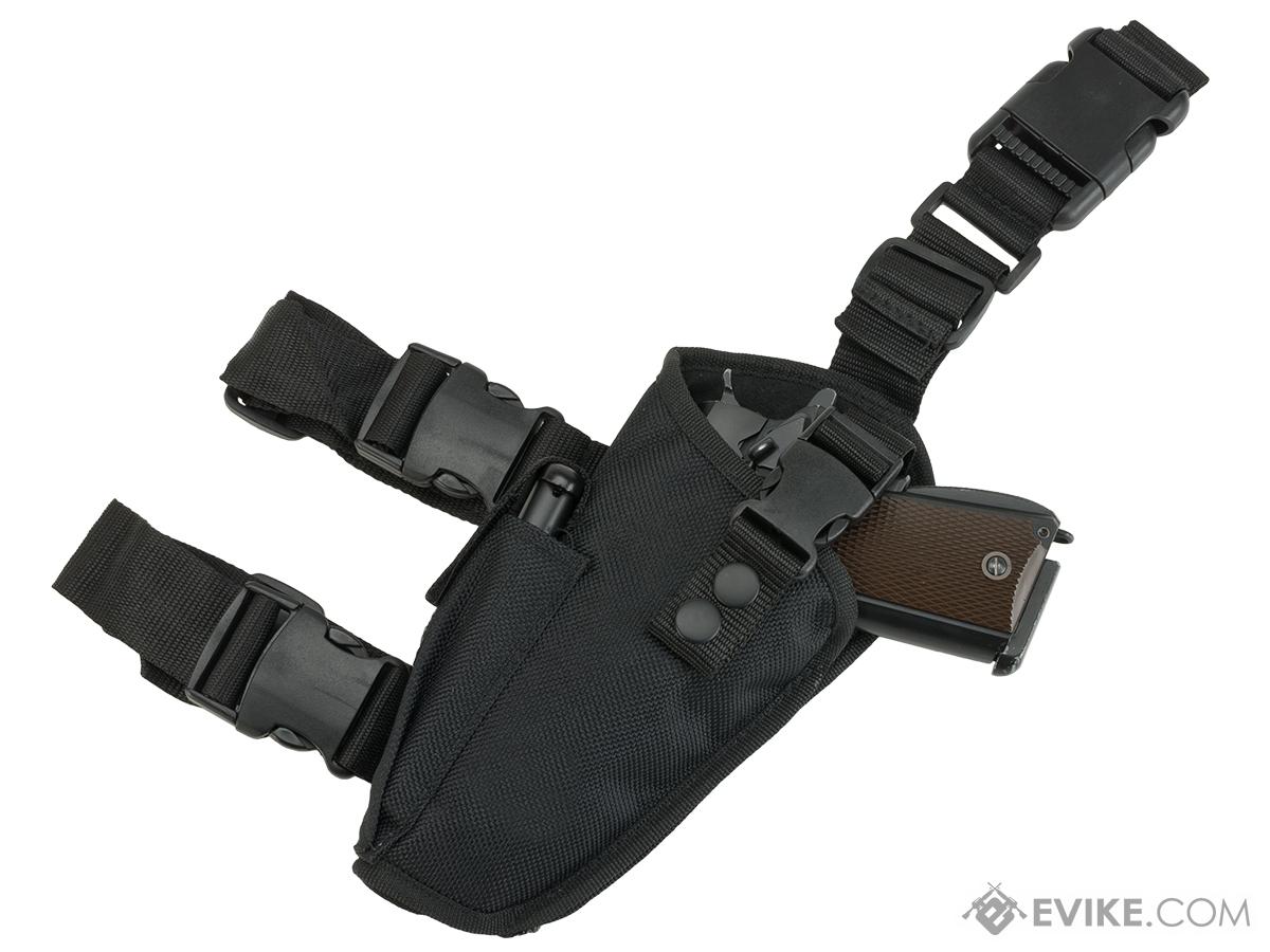 Matrix Deluxe Tactical Thigh Holster (Color: Black / Left), Tactical ...