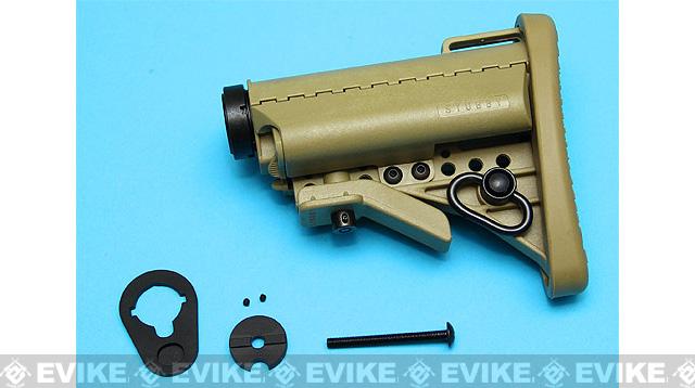 G&P Stubby Retractable Stock Complete Set for M4 Series Airsoft AEG (Color: Sand)