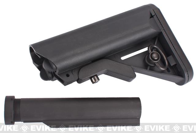 Matrix Advanced 6-Pos. Laser Marked Crane Stock for M4 Series Airsoft AEG (Color: Black)