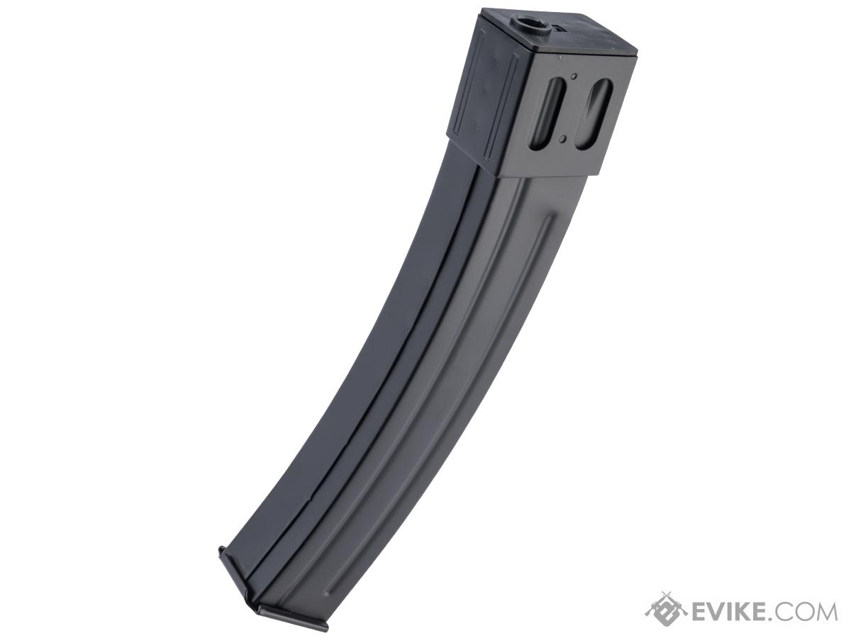 Snow Wolf 130 Round Steel Mid-Cap Magazine for PPSh-41 EBB Airsoft AEG SMG (Color: Black)