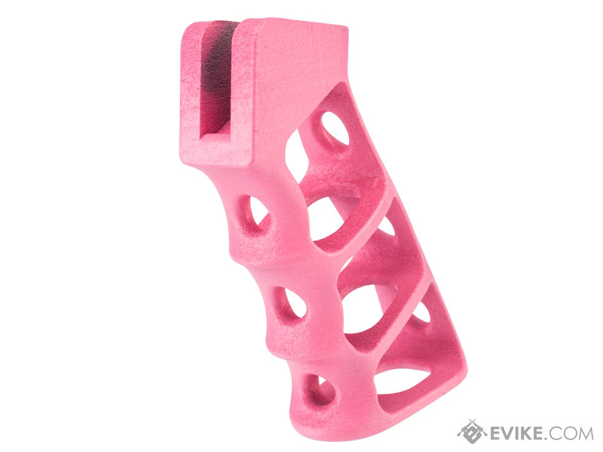 Tapp Airsoft 3D Printed Skeletonized Grip w/ Custom Cerakote for KC-02/M4 Gas Blowback Airsoft Rifles (Color: Pink Sherbert)