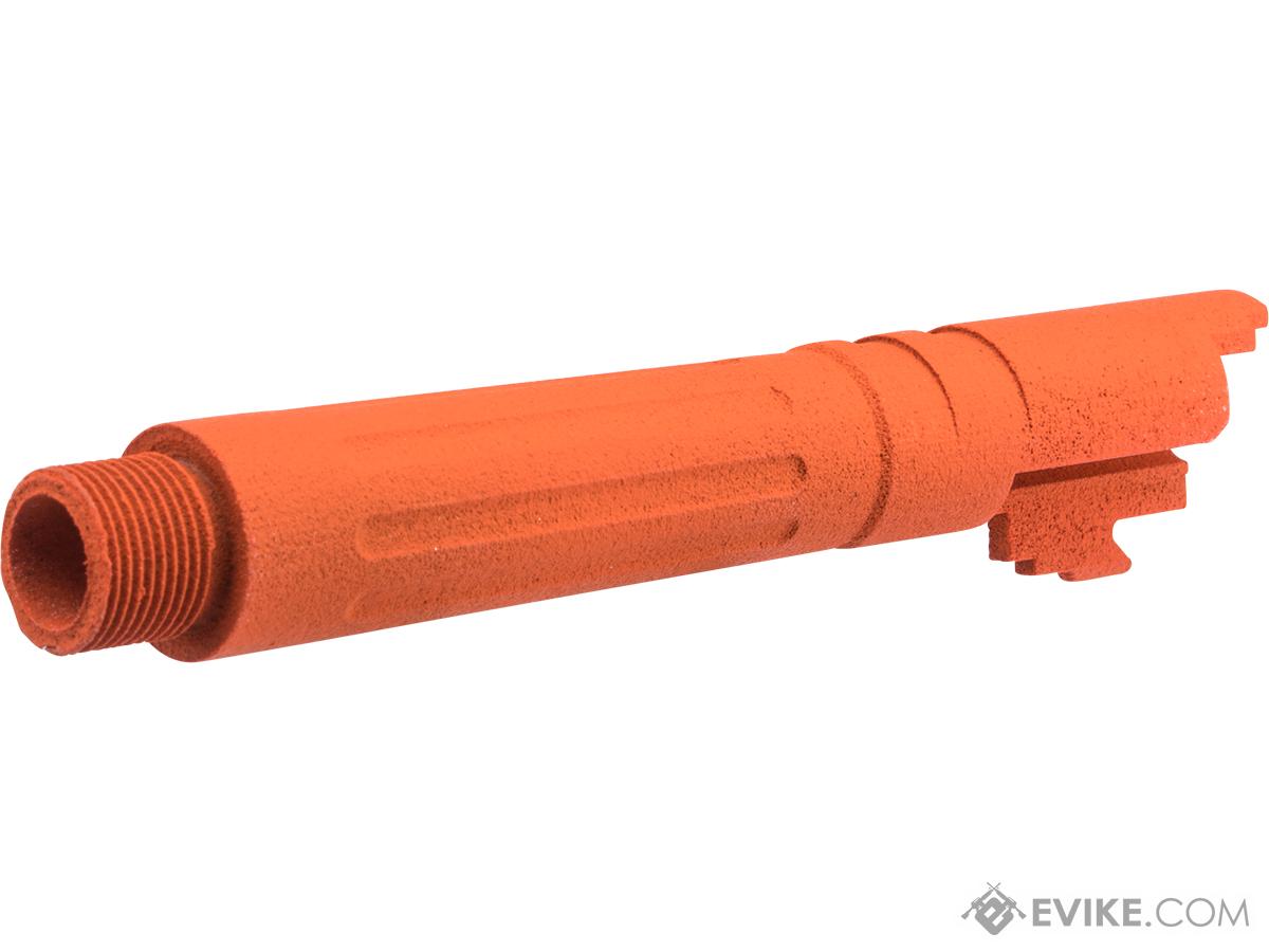 Tapp Airsoft 3D Printed Threaded Barrel w/ Custom Cerakote for Tokyo Marui Hi-CAPA 4.3 Gas Blowback Airsoft Pistols (Color: Hunter Orange)