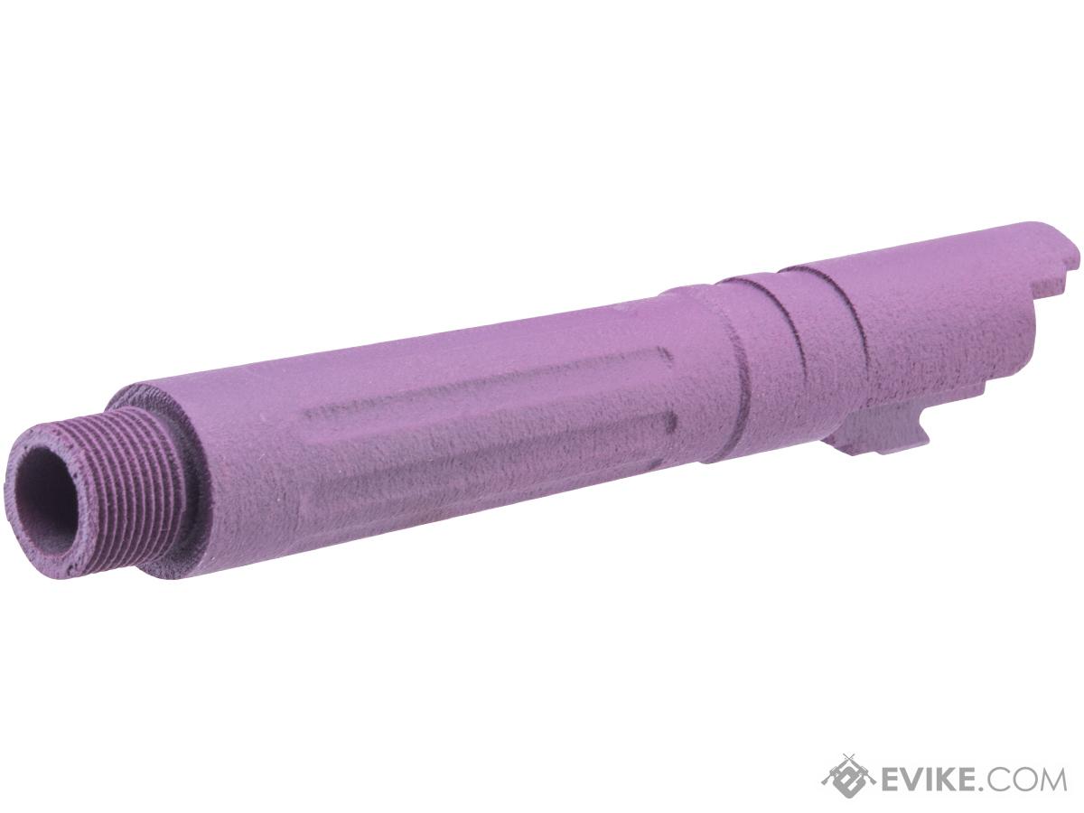 Tapp Airsoft 3D Printed Threaded Barrel w/ Custom Cerakote for Tokyo Marui Hi-CAPA 4.3 Gas Blowback Airsoft Pistols (Color: Wild Purple)