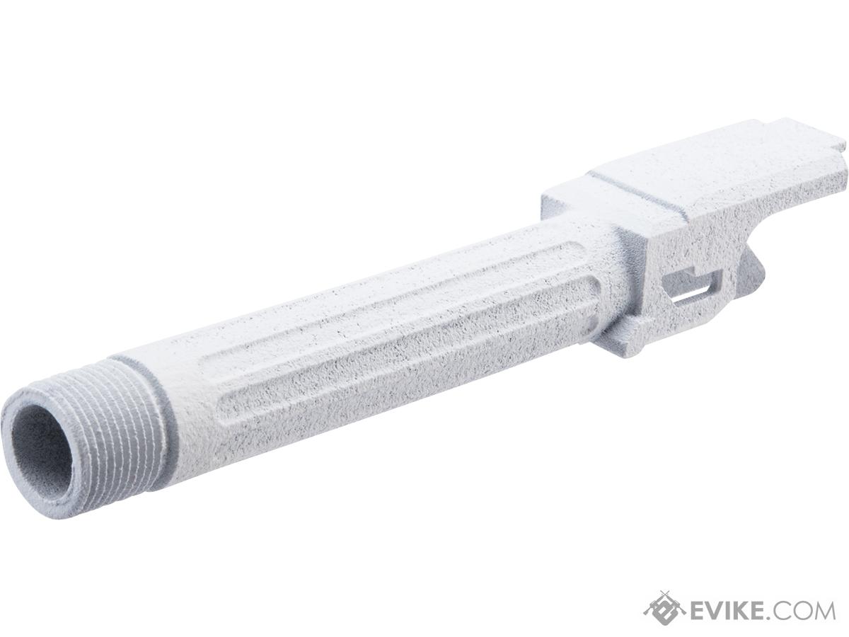 Tapp Airsoft 3D Printed Threaded Barrel w/ Custom Cerakote for TM Compact Poly Frame Gas Blowback Airsoft Pistols (Color: Bright White)