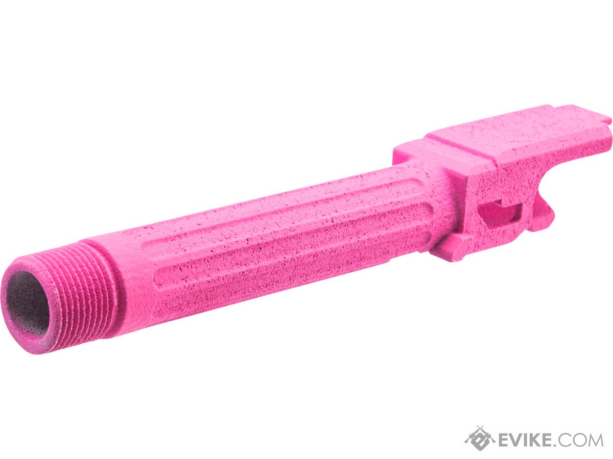 Tapp Airsoft 3D Printed Threaded Barrel w/ Custom Cerakote for TM Compact Poly Frame Gas Blowback Airsoft Pistols (Color: Prison Pink)