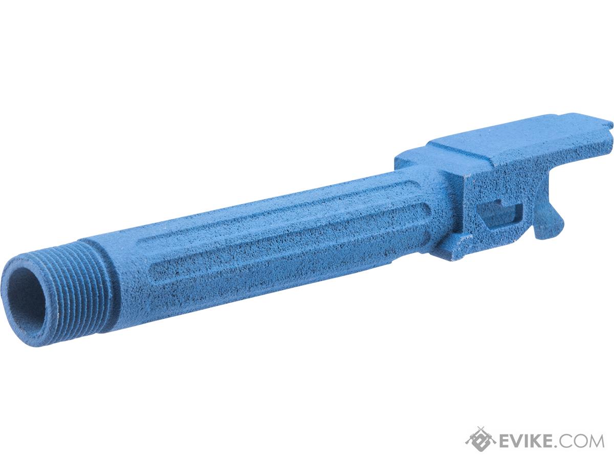 Tapp Airsoft 3D Printed Threaded Barrel w/ Custom Cerakote for TM Compact Poly Frame Gas Blowback Airsoft Pistols (Color: NRA Blue)