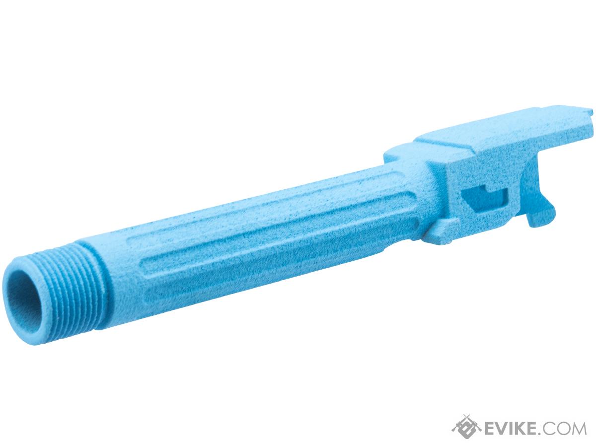 Tapp Airsoft 3D Printed Threaded Barrel w/ Custom Cerakote for TM Compact Poly Frame Gas Blowback Airsoft Pistols (Color: Blue Raspberry)