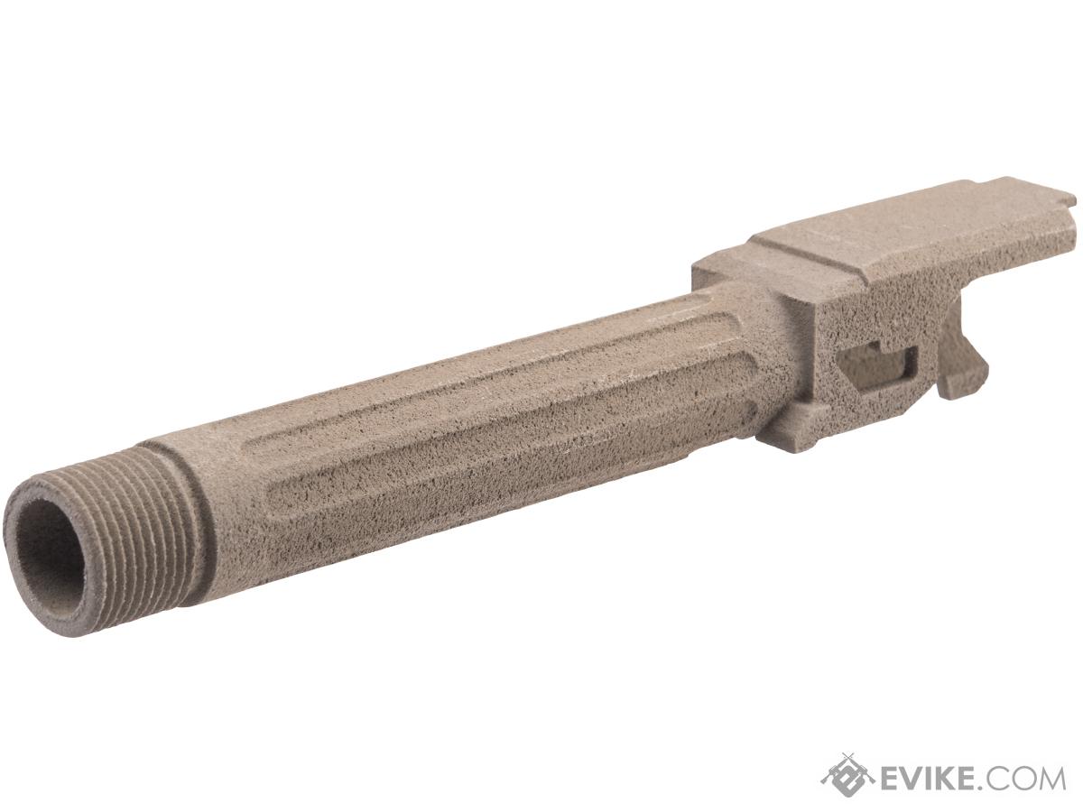 Tapp Airsoft 3D Printed Threaded Barrel w/ Custom Cerakote for TM Compact Poly Frame Gas Blowback Airsoft Pistols (Color: Magpul FDE)