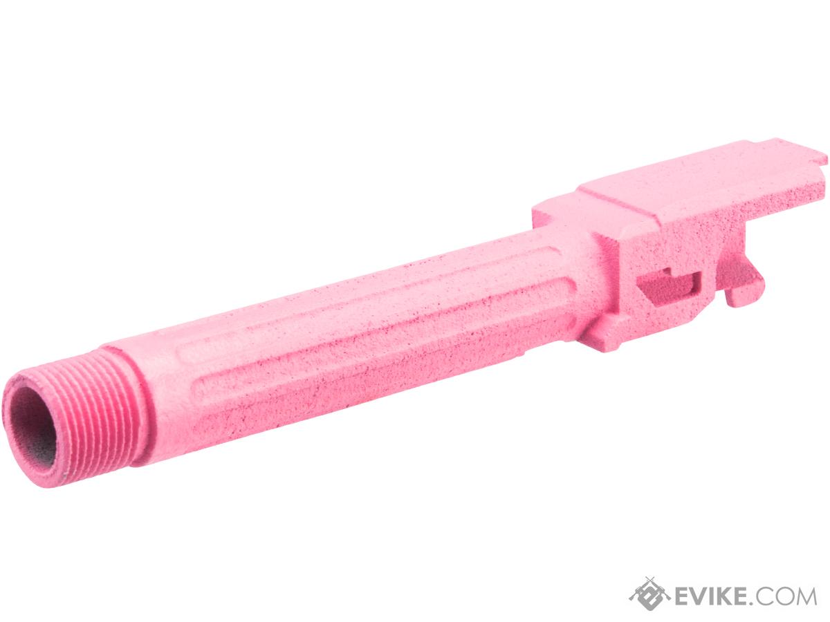 Tapp Airsoft 3D Printed Threaded Barrel w/ Custom Cerakote for TM Compact Poly Frame Gas Blowback Airsoft Pistols (Color: Pink Sherbet)