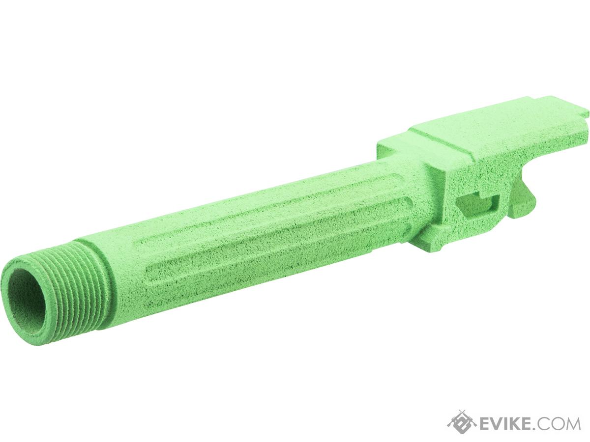 Tapp Airsoft 3D Printed Threaded Barrel w/ Custom Cerakote for TM Compact Poly Frame Gas Blowback Airsoft Pistols (Color: Parakeet Green)