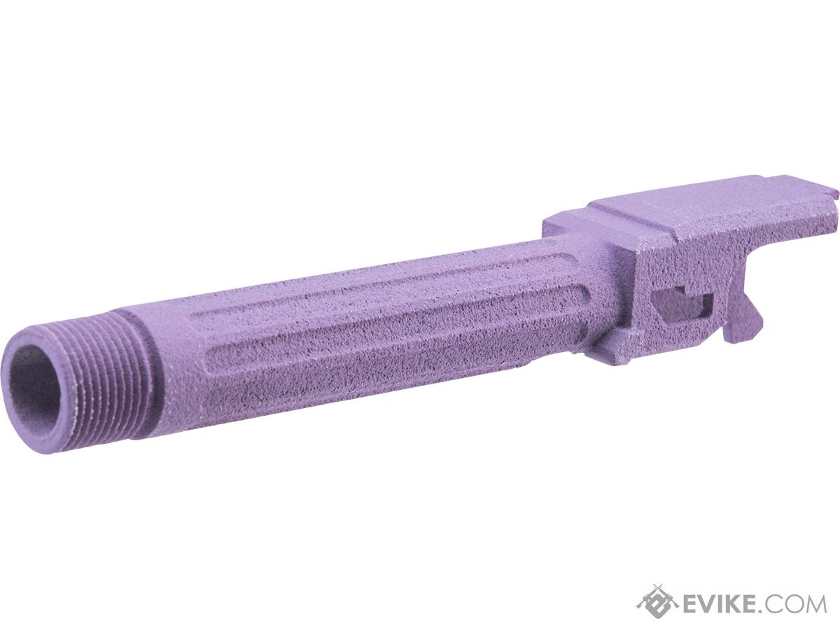 Tapp Airsoft 3D Printed Threaded Barrel w/ Custom Cerakote for TM Compact Poly Frame Gas Blowback Airsoft Pistols (Color: Bright Purple)