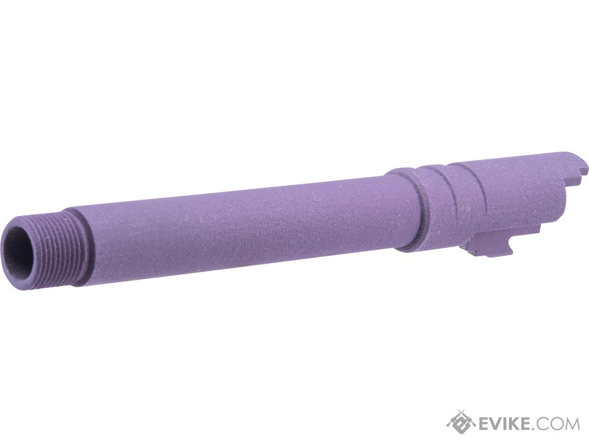 Tapp Airsoft 3D Printed Threaded Barrel w/ Custom Cerakote for Tokyo Marui 1911 Gas Blowback Airsoft Pistols (Color: Bright Purple)