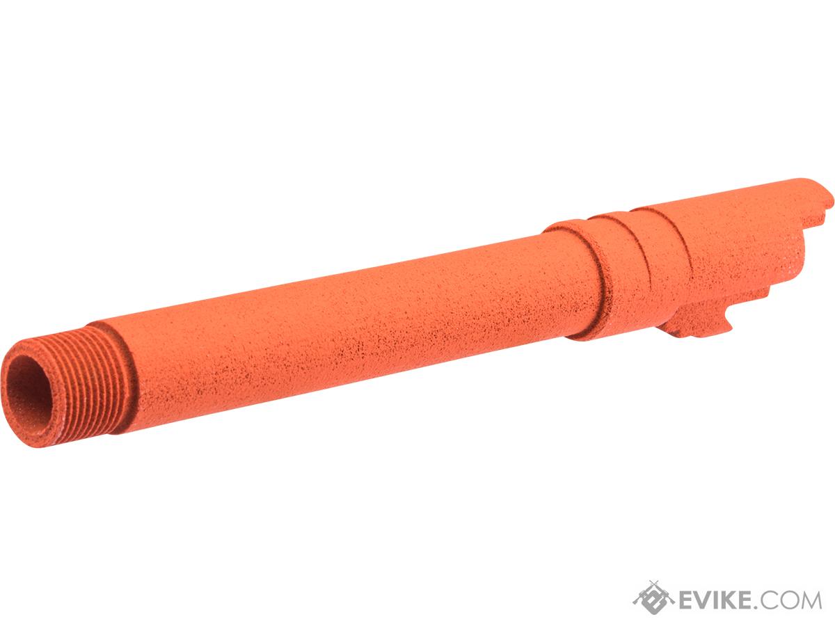 Tapp Airsoft 3D Printed Threaded Barrel w/ Custom Cerakote for Tokyo Marui 1911 Gas Blowback Airsoft Pistols (Color: Hunter Orange)