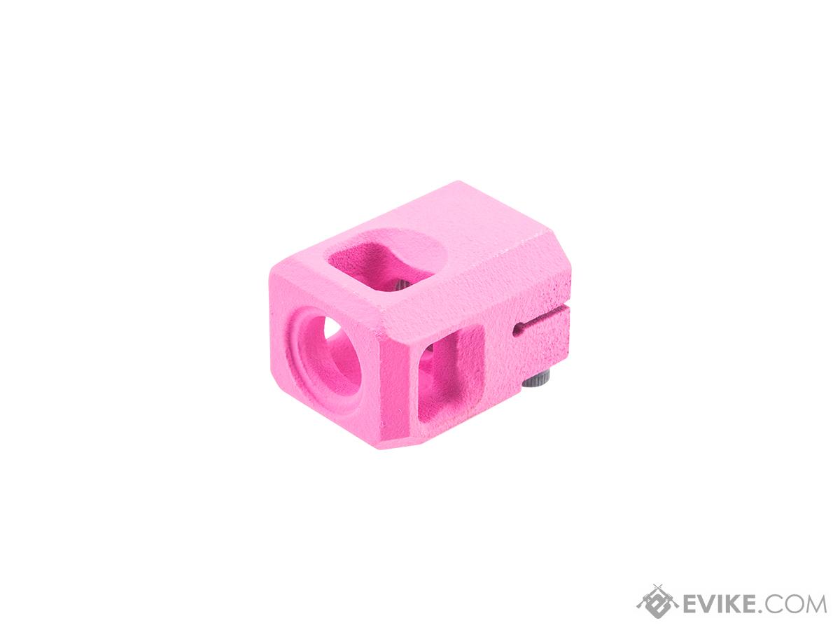 Tapp Airsoft 3D Printed 14mm Negative Breaker Compensator w/ Custom Cerakote for Gas Blowback Airsoft Pistols (Color: Prison Pink)