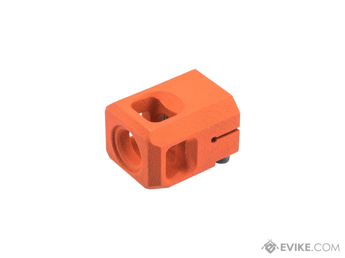 Tapp Airsoft 3D Printed 14mm Negative Breaker Compensator w/ Custom Cerakote for Gas Blowback Airsoft Pistols (Color: Hunter Orange)