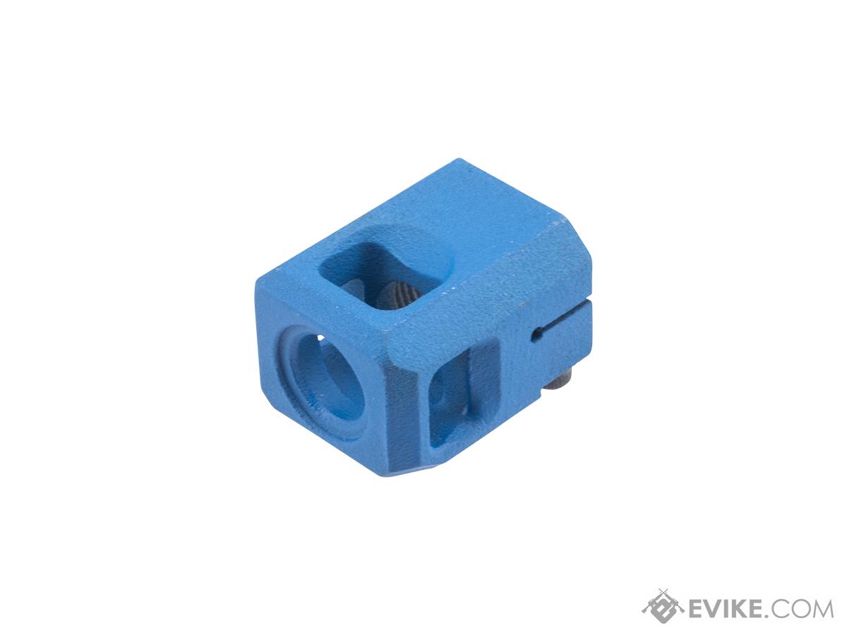 Tapp Airsoft 3D Printed 14mm Negative Breaker Compensator w/ Custom Cerakote for Gas Blowback Airsoft Pistols (Color: NRA Blue)