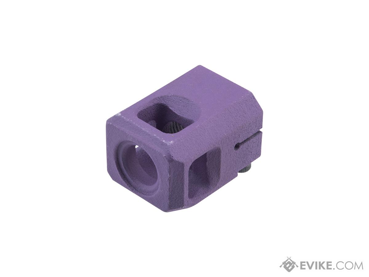 Tapp Airsoft 3D Printed 14mm Negative Breaker Compensator w/ Custom Cerakote for Gas Blowback Airsoft Pistols (Color: Bright Purple)