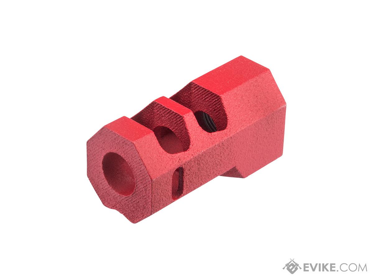 Tapp Airsoft 3D Printed 14mm Negative Atlas Compensator w/ Custom Cerakote for Gas Blowback Airsoft Pistols (Color: USMC Red)