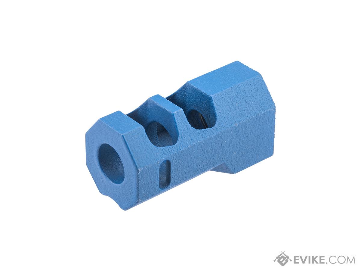 Tapp Airsoft 3D Printed 14mm Negative Atlas Compensator w/ Custom Cerakote for Gas Blowback Airsoft Pistols (Color: NRA Blue)