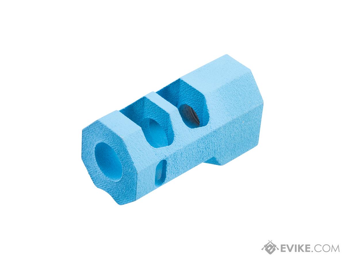 Tapp Airsoft 3D Printed 14mm Negative Atlas Compensator w/ Custom Cerakote for Gas Blowback Airsoft Pistols (Color: Blue Raspberry)