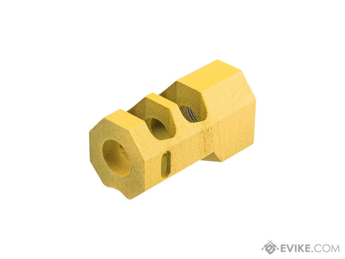 Tapp Airsoft 3D Printed 14mm Negative Atlas Compensator w/ Custom Cerakote for Gas Blowback Airsoft Pistols (Color: Corvette Yellow)