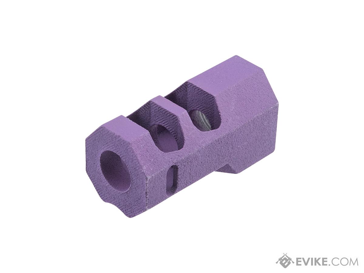 Tapp Airsoft 3D Printed 14mm Negative Atlas Compensator w/ Custom Cerakote for Gas Blowback Airsoft Pistols (Color: Bright Purple)