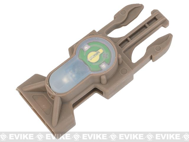 z FMA S-Lite IFF Strobe LED Buckle - Dark Earth Buckle / Green Strobe