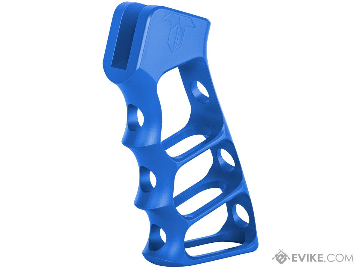 Tactical Dynamics CNC Aluminum Skeletonized Pistol Grip for AR15 / AR10 Type Rifles (Color: Blue)