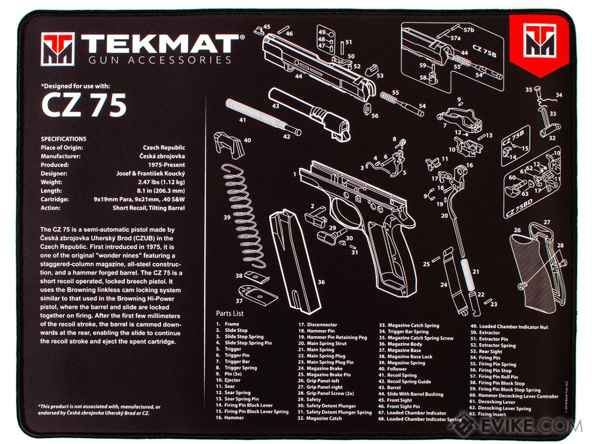 TekMat Armorer's Ultra Bench Gun Cleaning Mat (Model: CZ® 75)