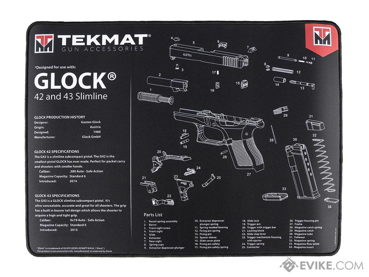 TekMat Armorer's Ultra Bench Gun Cleaning Mat (Model: GLOCK® 42 & 43)