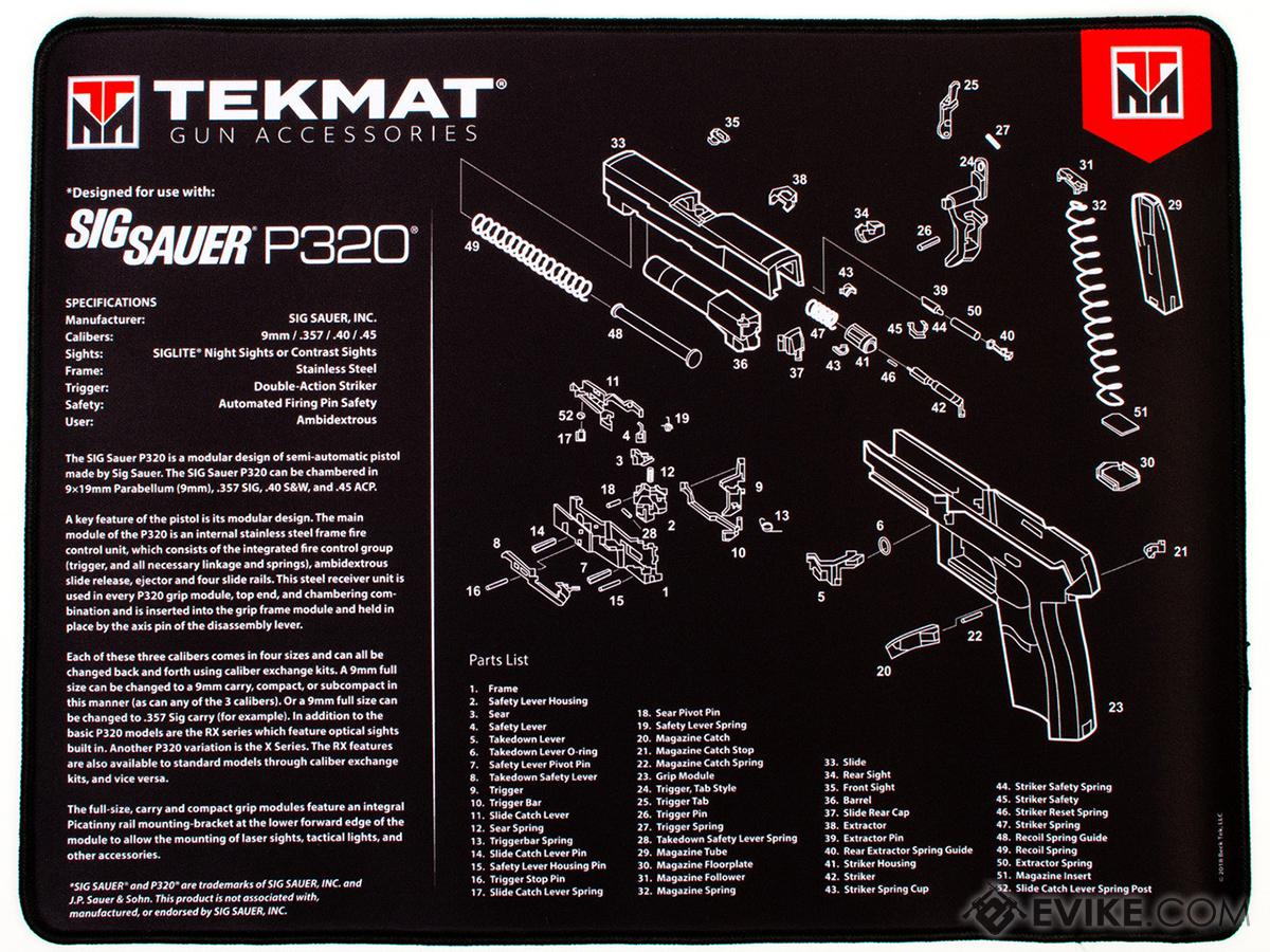 TekMat Armorer's Ultra Bench Gun Cleaning Mat (Model: SIG SAUER® P320)