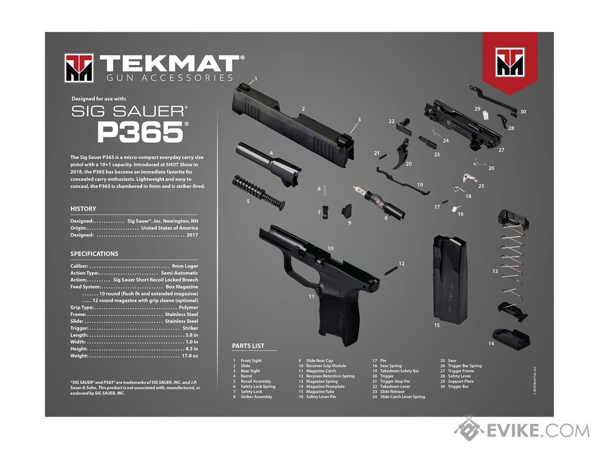 TekMat Armorer's Ultra Bench Gun Cleaning Mat (Model: SIG SAUER® P365)