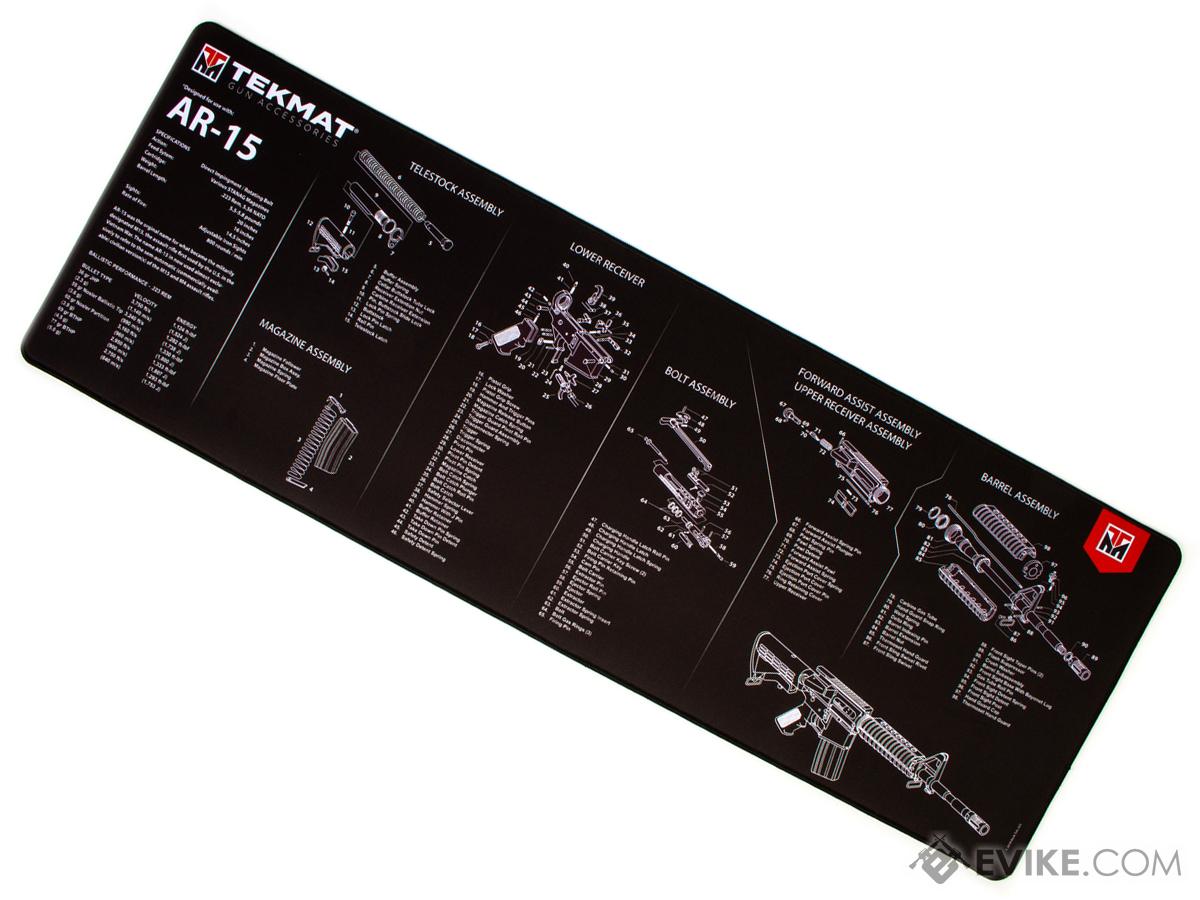 Gun Cleaning Mat Tactical Soft Rubber Mat With Parts Diagram And