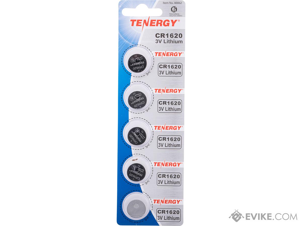 Tenergy CR1620 3V Lithium Button Cell Battery (Package: 5x Pieces)