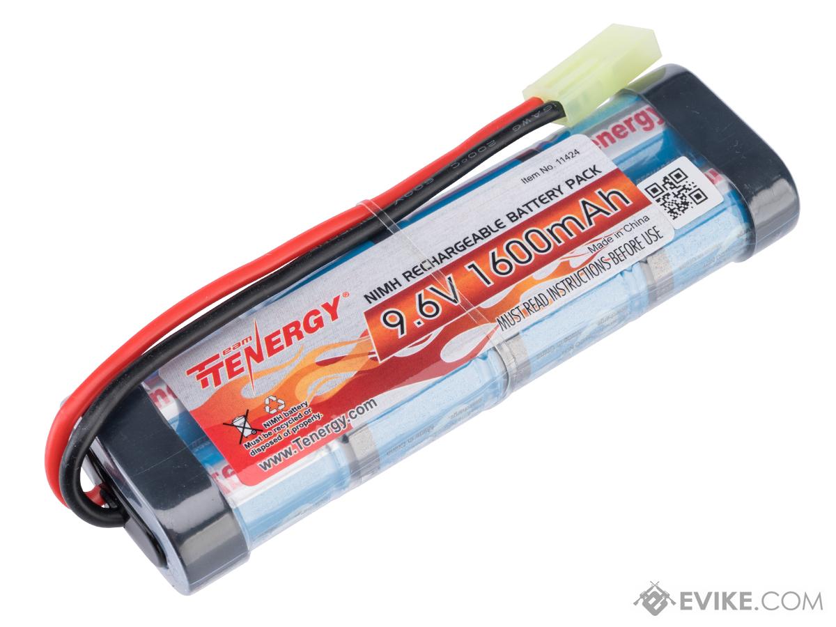 Tenergy 9.6V 1600mAh High Power Small Type Airsoft NiMH Battery (Model: Small Tamiya / Battery Only)