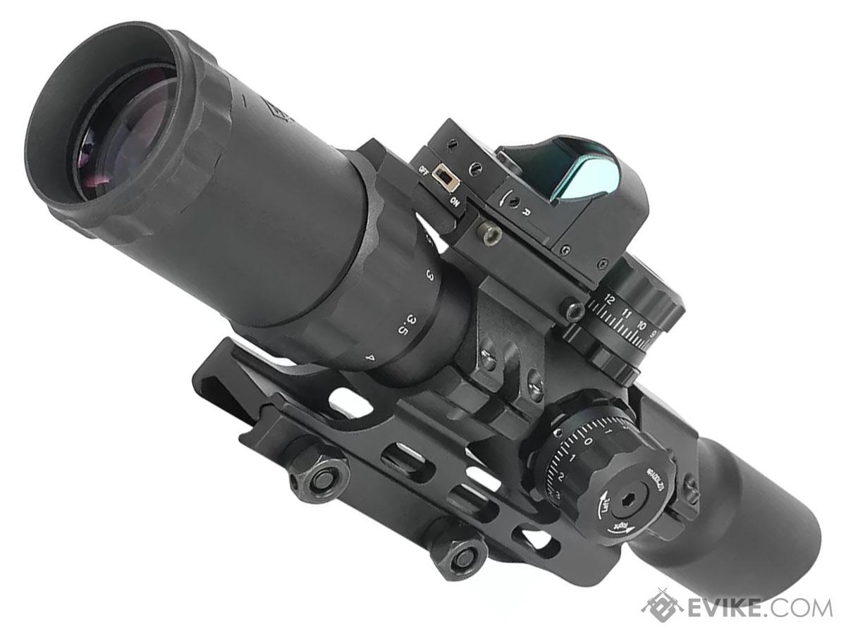 Trinity Force 1-4x28 Illuminated Assault Scope w/ Micro Red Dot Sight ...