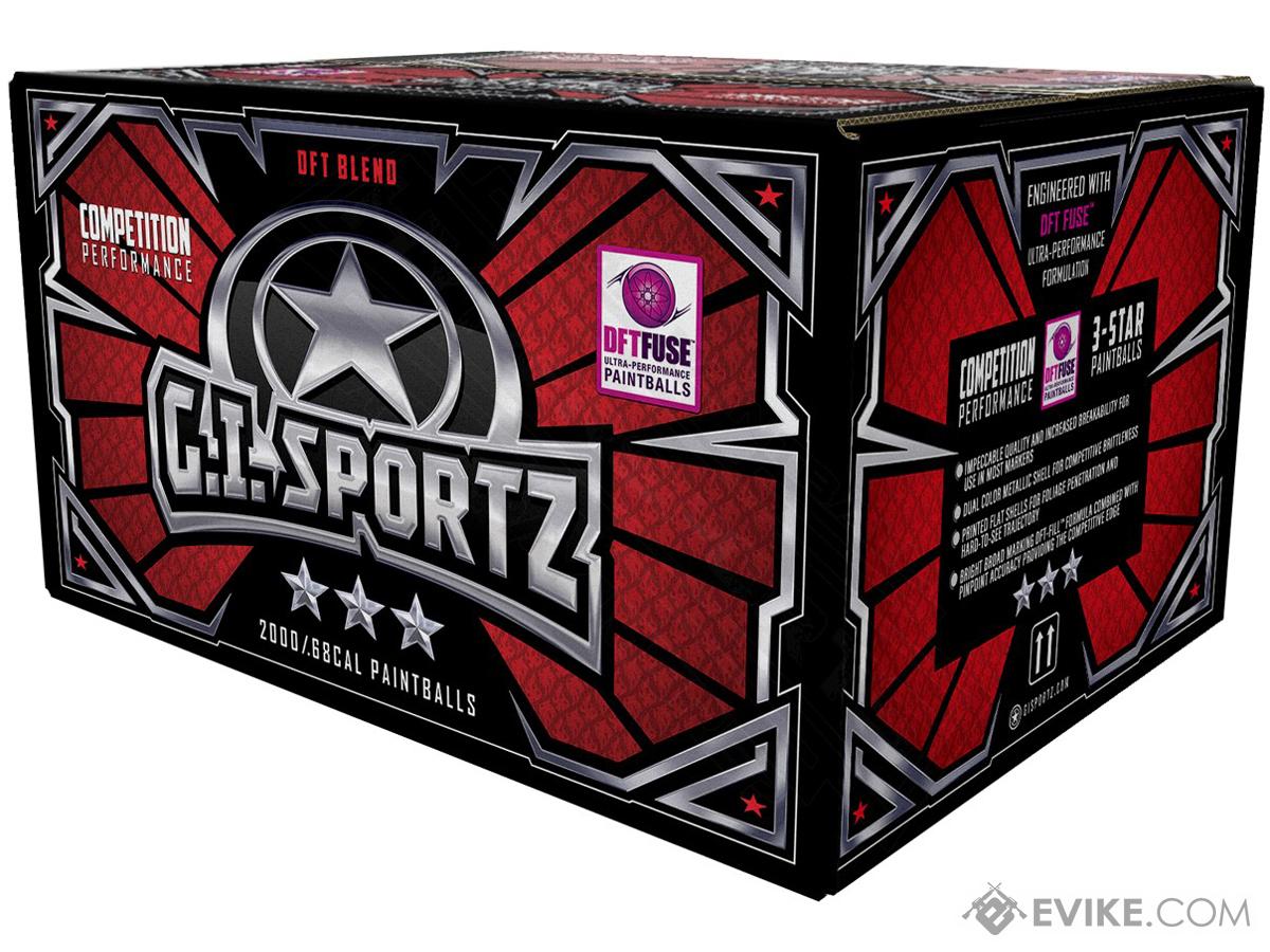 G.I. Sportz Three Star Paintballs - Case of 2000 (Color: Gold-Silver ...