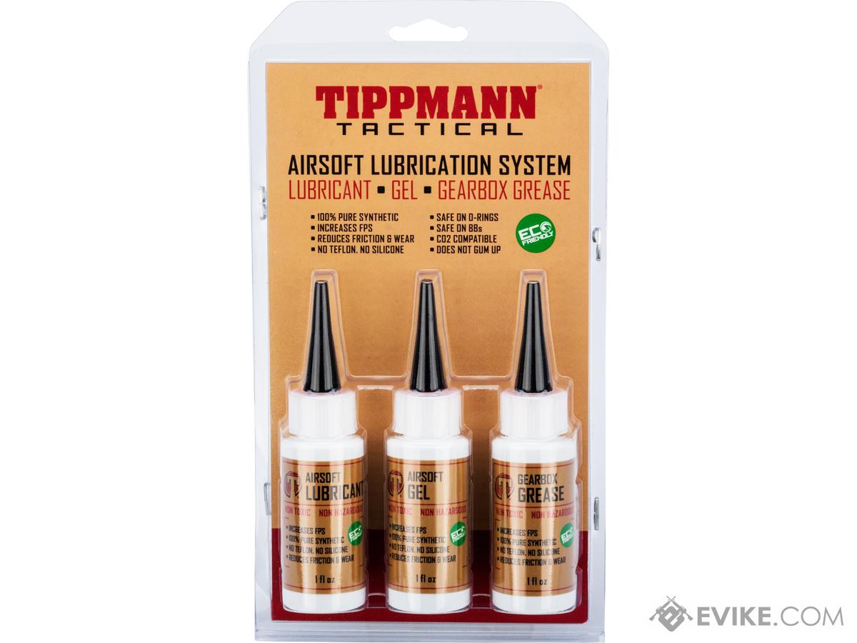 Tippmann Tactical Airsoft Lubrication Kit Oil 1oz, Gel 1oz, Gearbox Grease 1oz