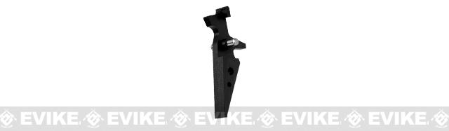 Retro Arms CZ Custom CNC Aluminum Trigger for M4 / M16 Series Airsoft AEG Rifles (Model: Type A / Black)