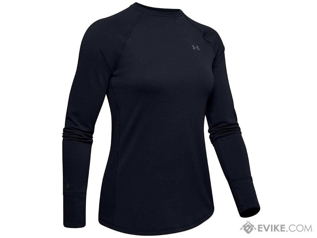 Under Armour Women's Base 2.0 Cold Wear Long Sleeve Crew Shirt (Color: Black / Large)