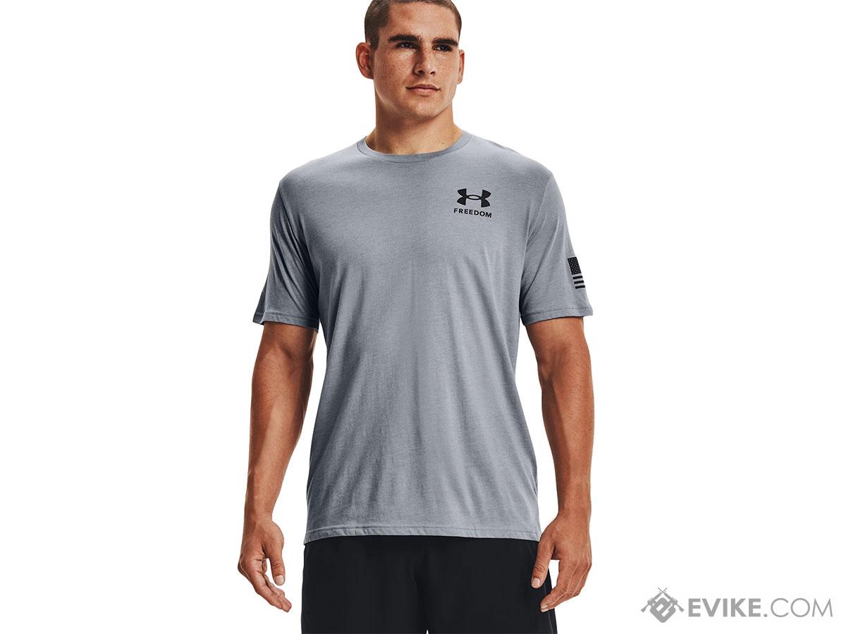 Under Armour Men's UA Freedom Flag T-Shirt (Color: Grey / Black / Small ...