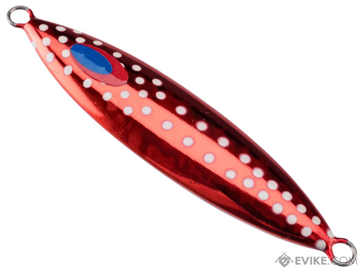DeepLiner Slow-Skip Vib Fishing Jig (Color: Clear Red Nude Spot / 210g)