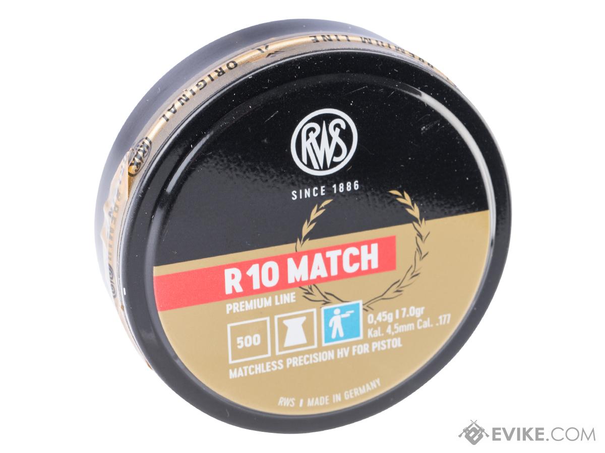 RWS R10 Match .177 Cal Premium Line Wadcutter Airgun Pellets (Mode: 7.0 Grain / Light)