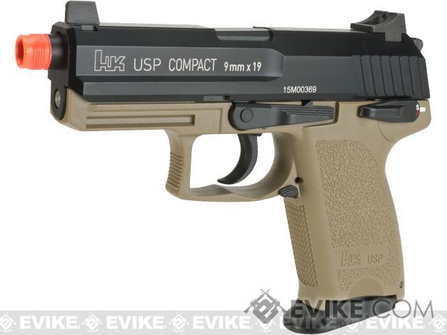 Heckler & Koch Full Metal USP Compact NS2 Airsoft Gas Blowback Gun by KWA,  Airsoft Guns, Gas Airsoft Pistols -  Airsoft Superstore