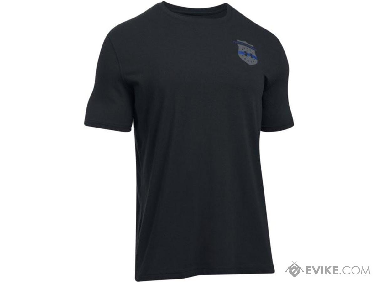 under armor thin blue line shirt