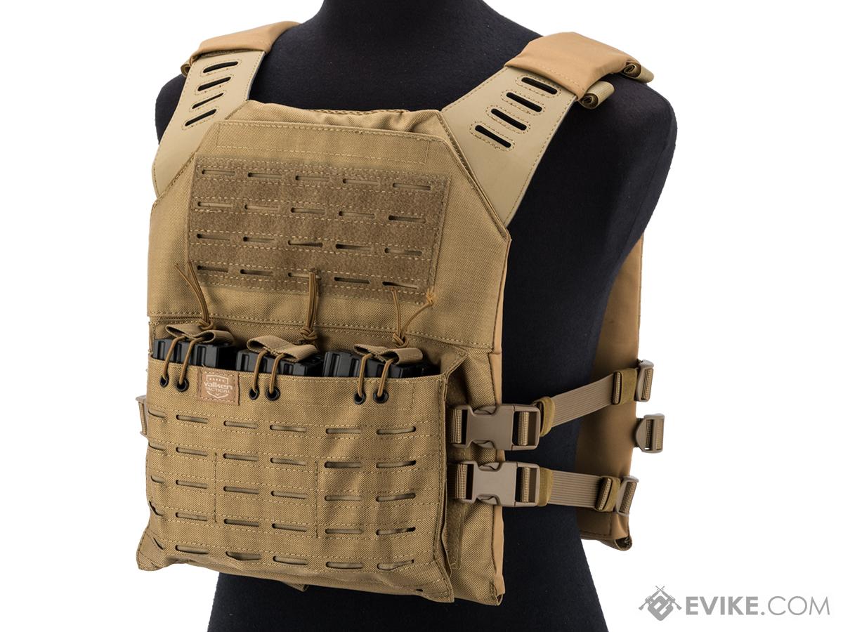 Valken Laser Cut Compact XL Plate Carrier (Color: Tan), Tactical Gear ...